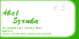 abel szrnka business card